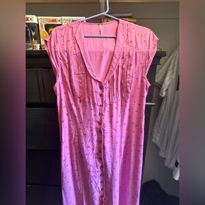 Freepeople Pink Maxi Dress (strawberry print)
